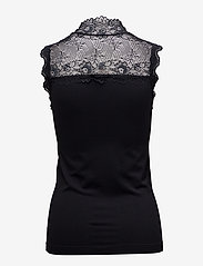 Minus - Vanessa high neck - sleeveless blouses - black - 3