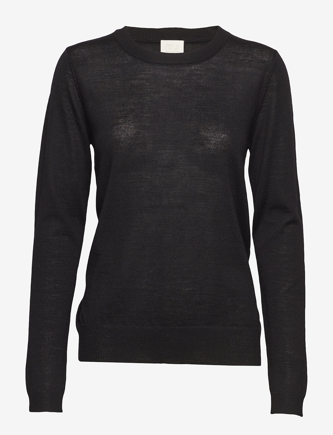 Rose knit pullover - BLACK