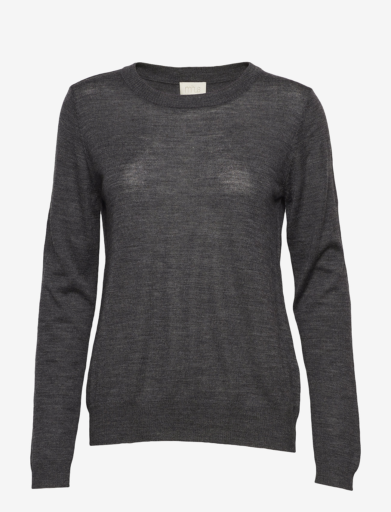 Rose knit pullover - DARK GREY MELANGE