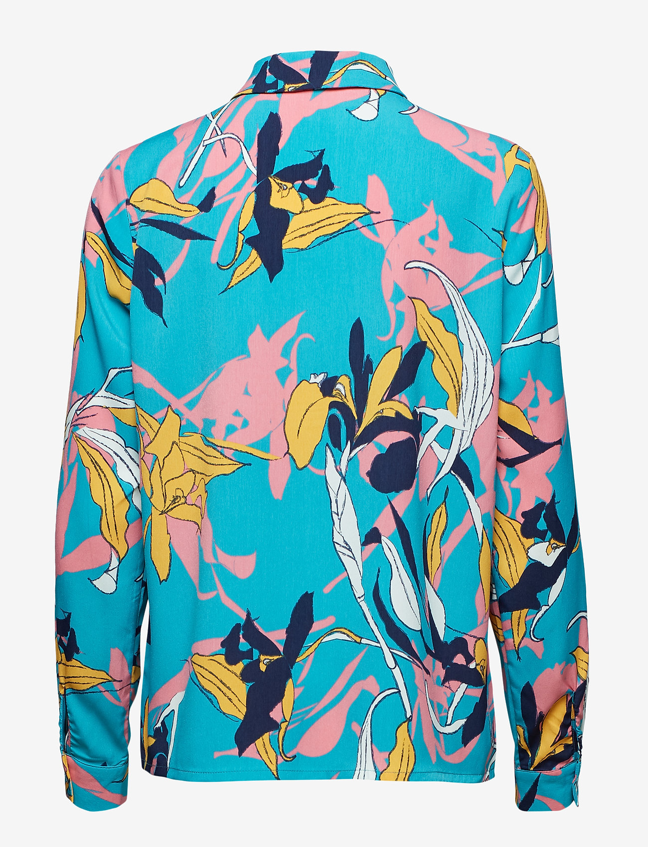 Minus - Caitlyn shirt - aqua blue twisted flower print - 2