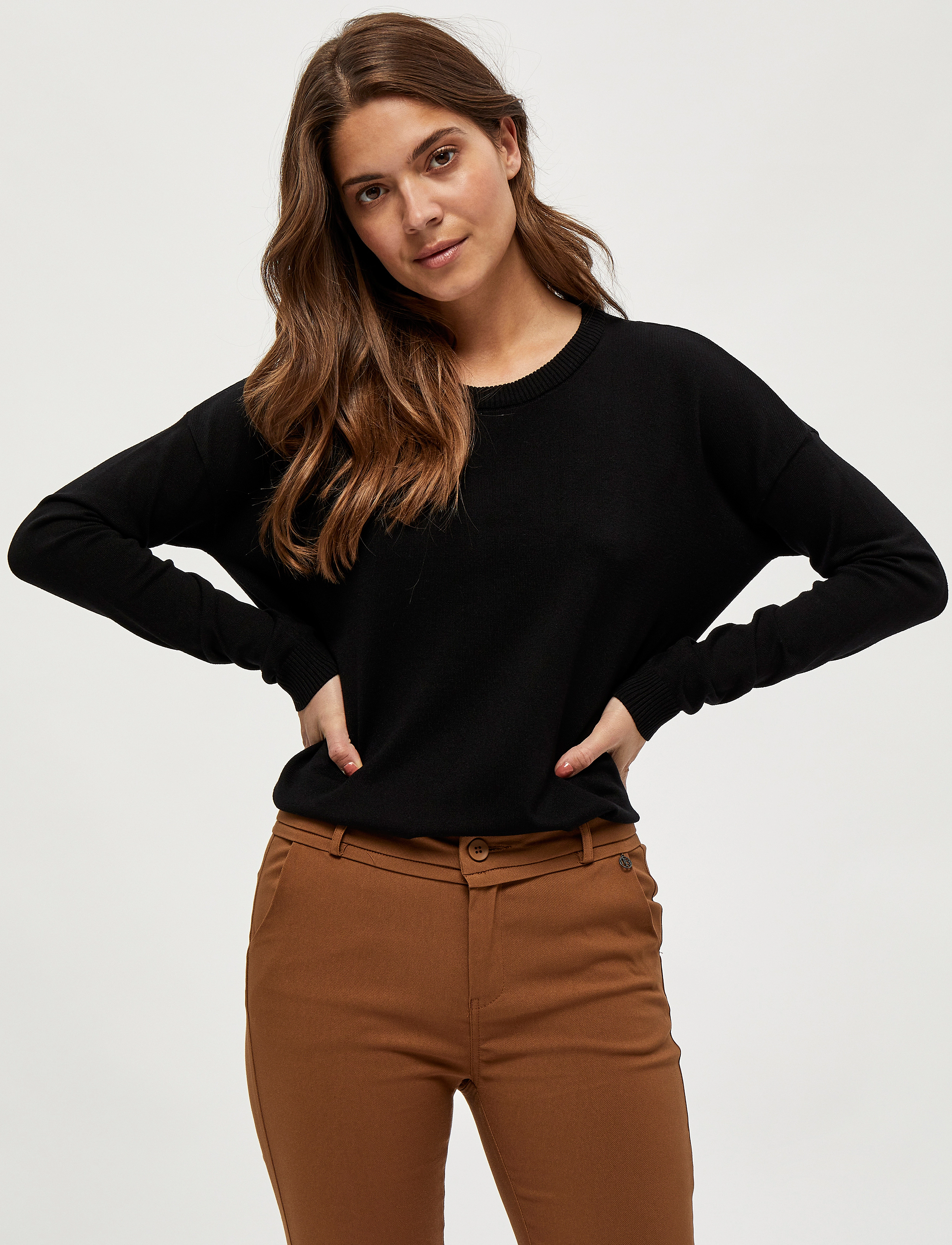 Minus Elne Strik Pullover, L, Black, Strik > Trøjer, Dame