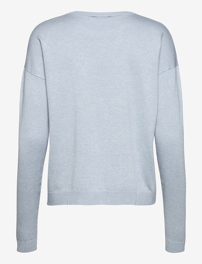 Minus - Elne knit - striktrøjer - dusty blue melange - 1