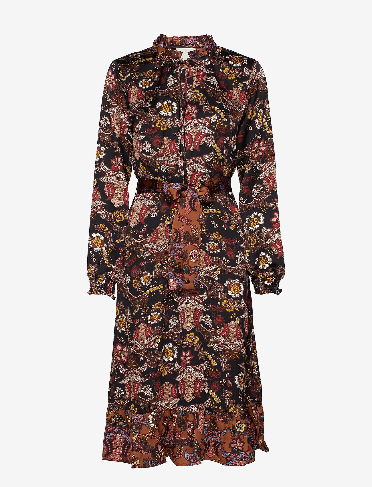 Minus - Cardi dress - autumn bloom black print - 0