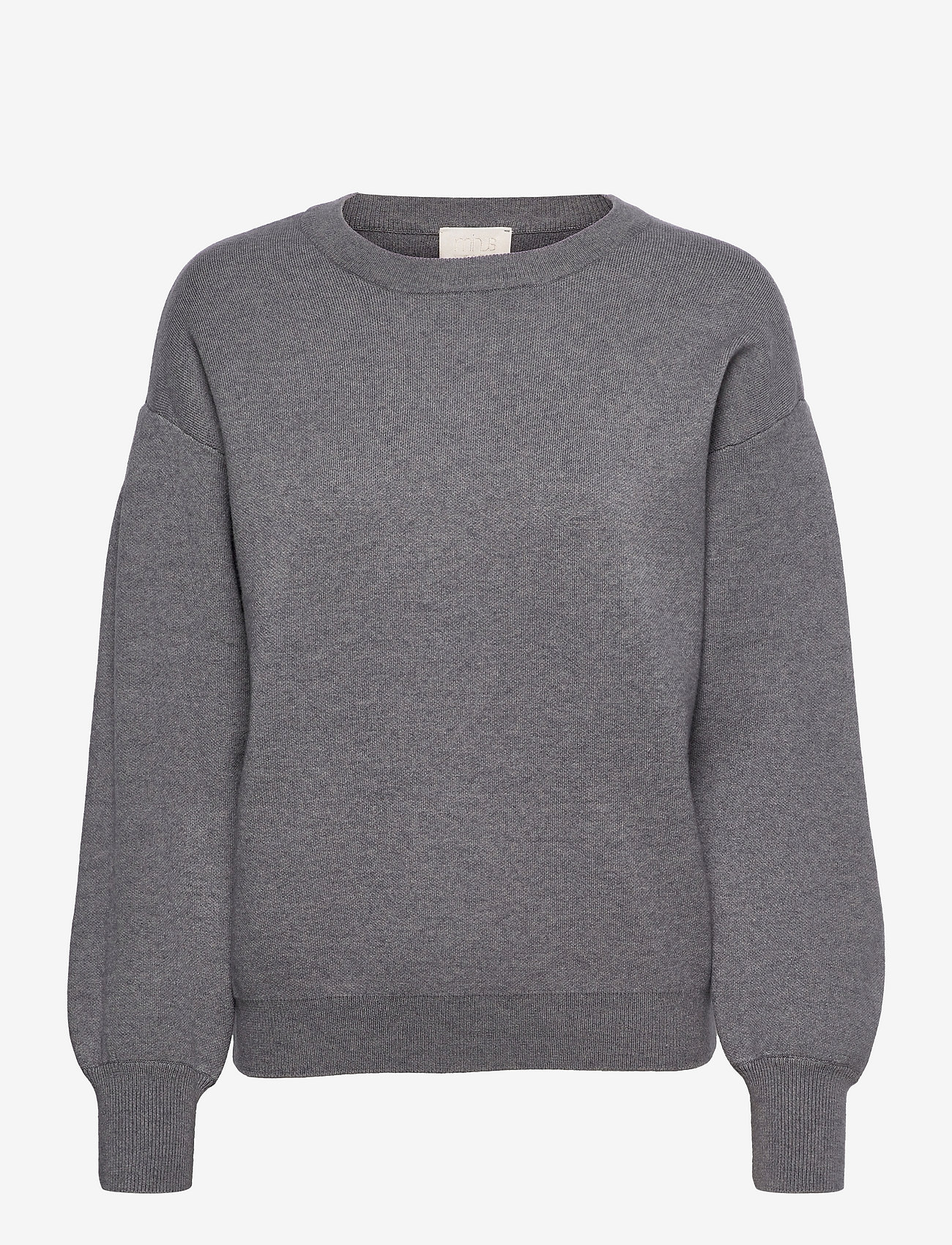 Minus - Lupi Strik Pullover - swetry - light grey melange - 0