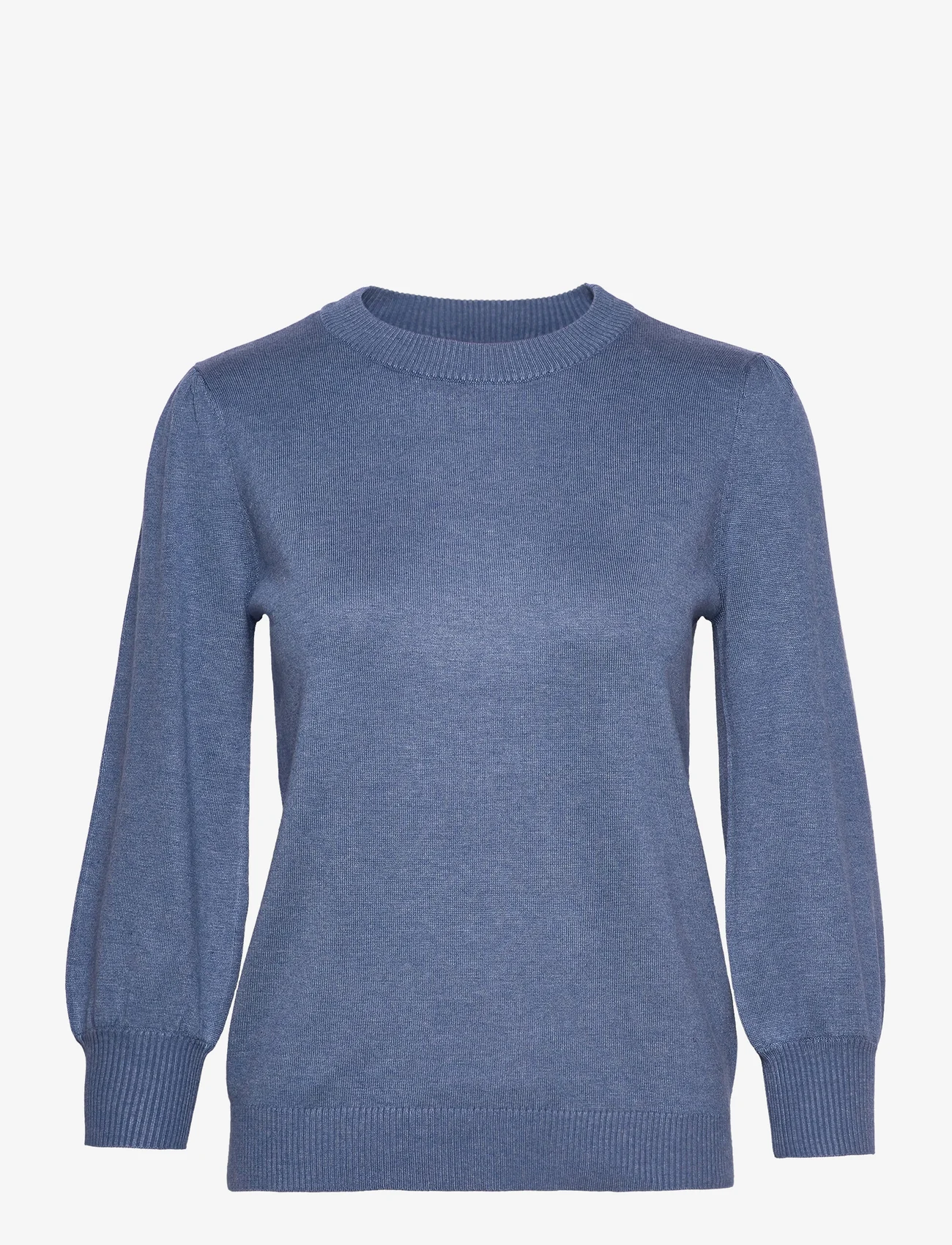 Minus - Mersin Strik Pullover - sweaters - denim blue melange - 0