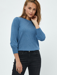 Minus - Mersin Strik Pullover - sweaters - denim blue melange - 4