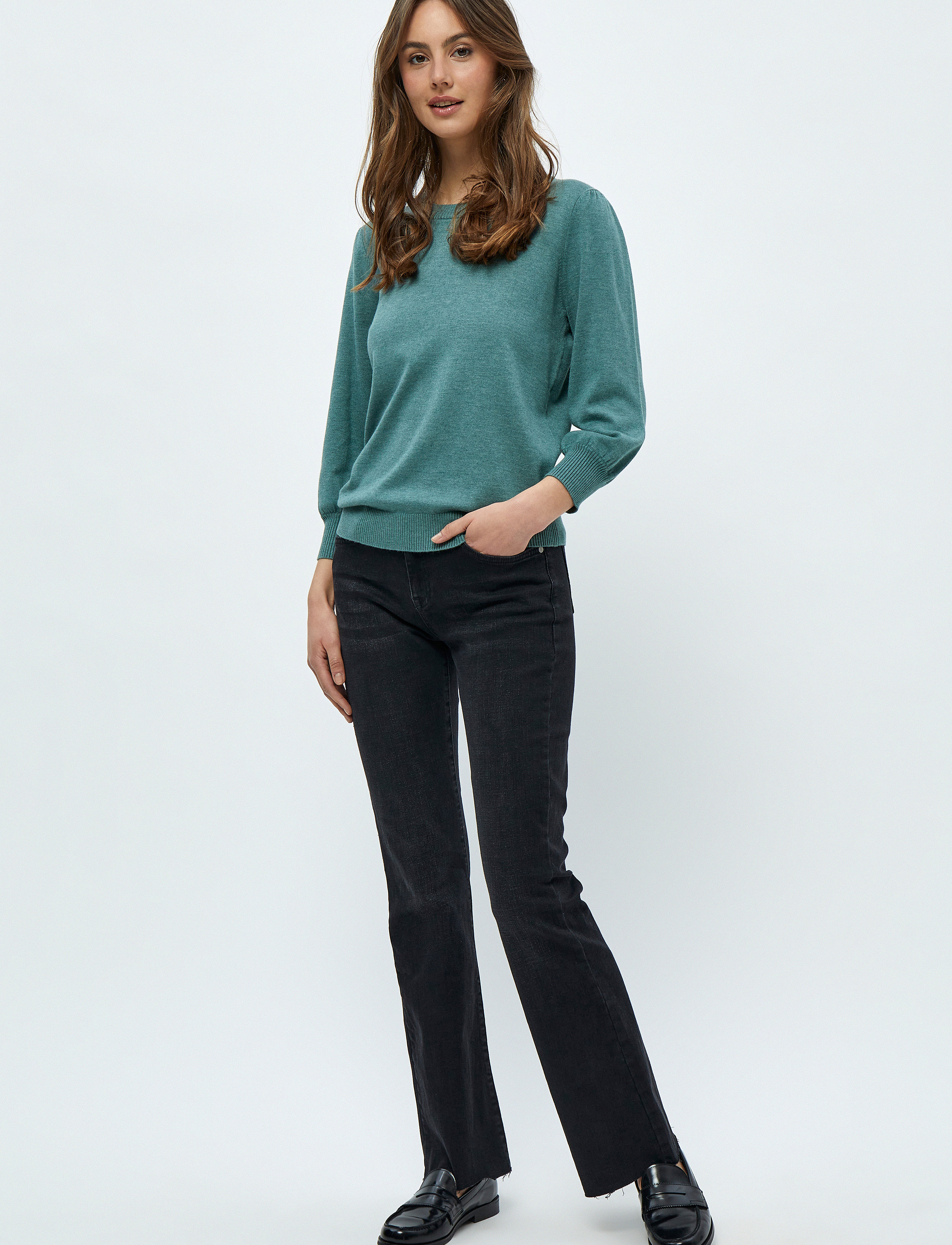 Minus - Mersin Strik Pullover - trøjer - sea mist melange - 4