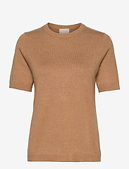 Minus - Pamela Strik T-shirt - džemperi - almond melange - 0