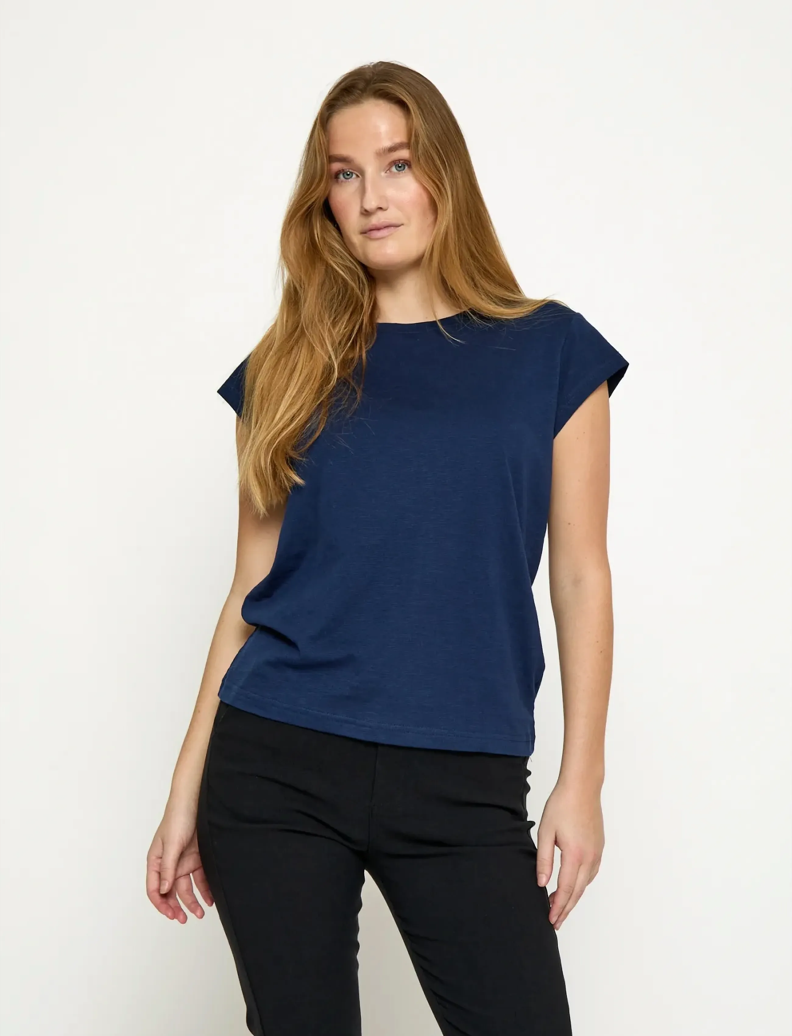 Minus Leti T-shirt - T-shirts - BLACK IRIS / navy