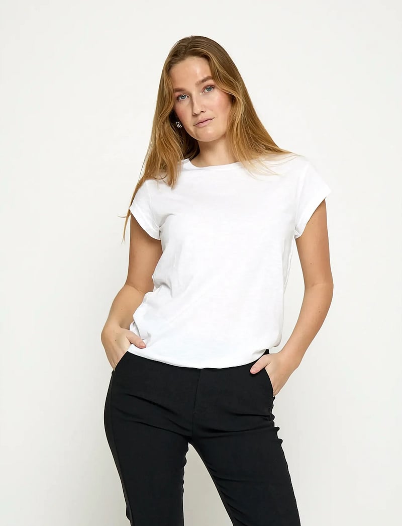 Minus - Leti T-shirt - t-shirts - hvid - 0