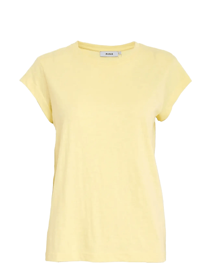 Minus - Leti T-shirt - t-shirts - soft yellow - 1