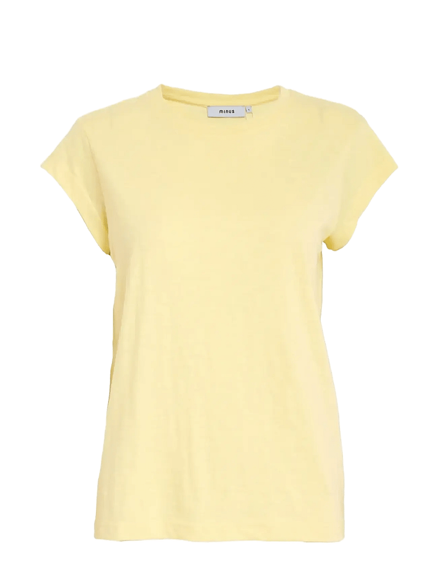 Minus - Leti T-shirt - t-särgid - soft yellow - 1