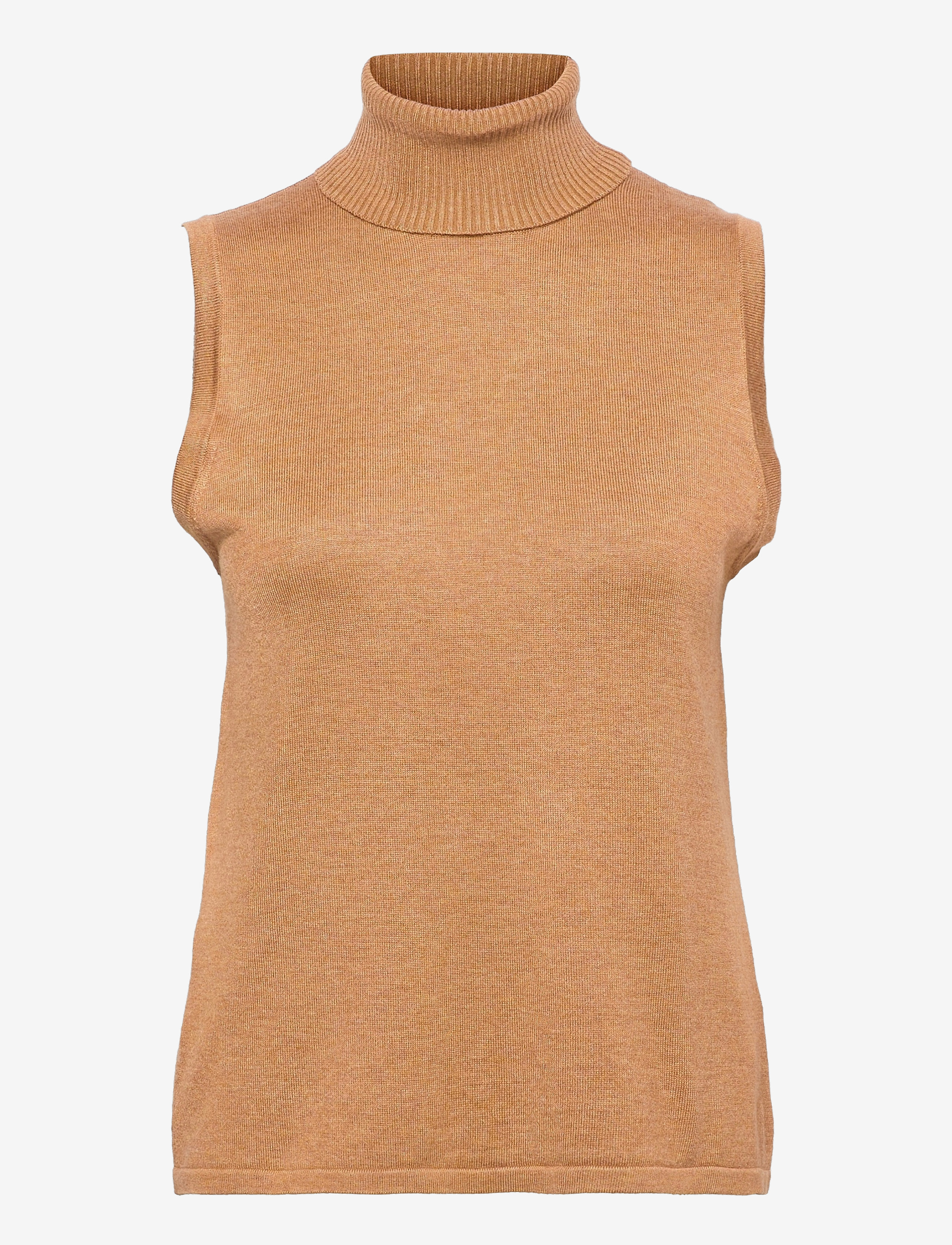 Minus Raka knit turtleneck - Tøj - ALMOND MELANGE / brown