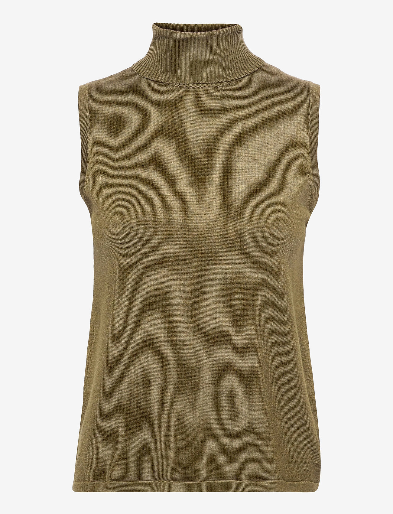 Minus - Raka knit turtleneck - höstkläder - dark olive melange - 0