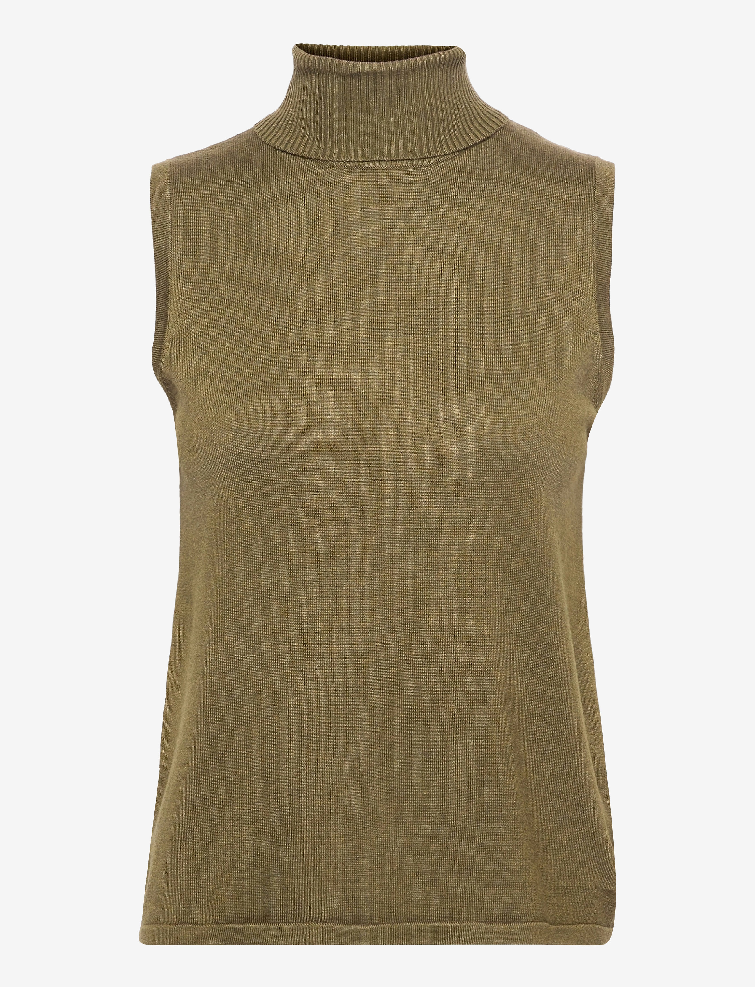 Minus Raka knit turtleneck - Tøj - DARK OLIVE MELANGE / khaki/green