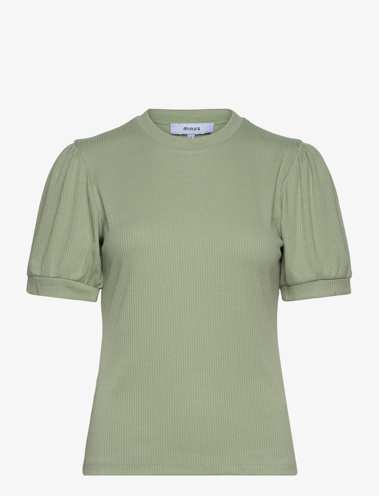 Minus - Johanna T-shirt - t-shirts - basil green - 0