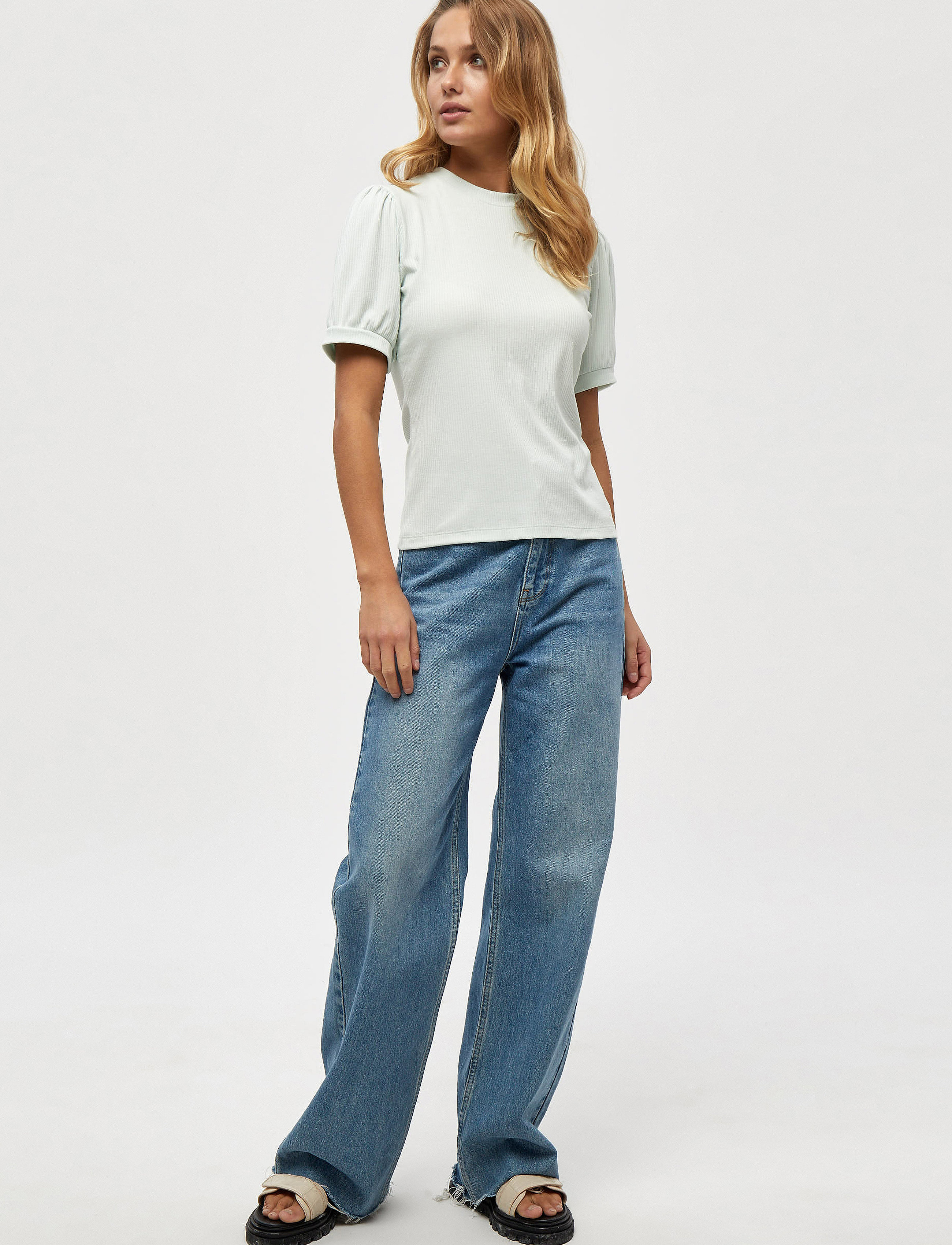 Minus - Johanna T-shirt - t-shirts - frosted mint - 5