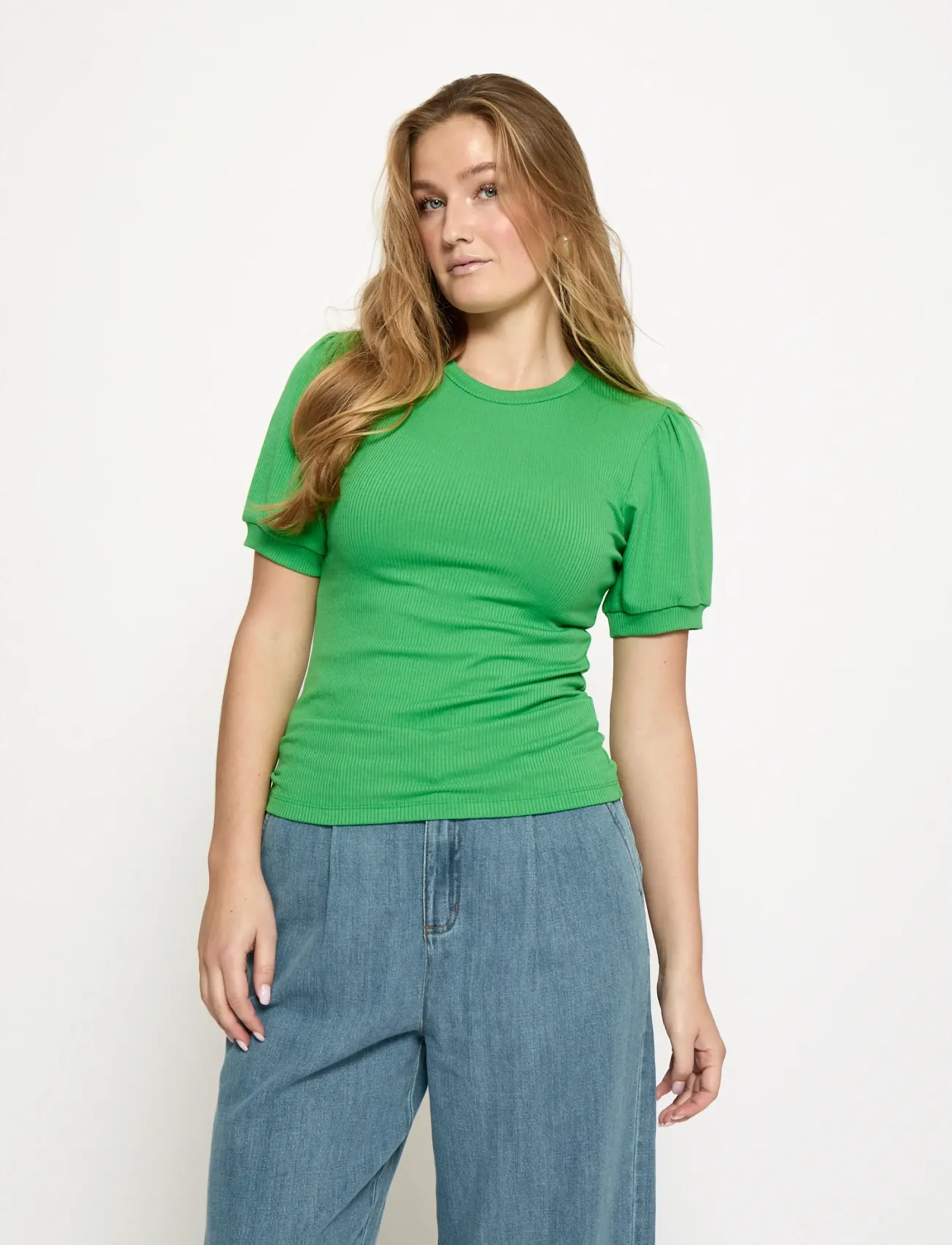 Minus Johanna T-shirt - T-shirts & Toppar - GREENBRIAR / green