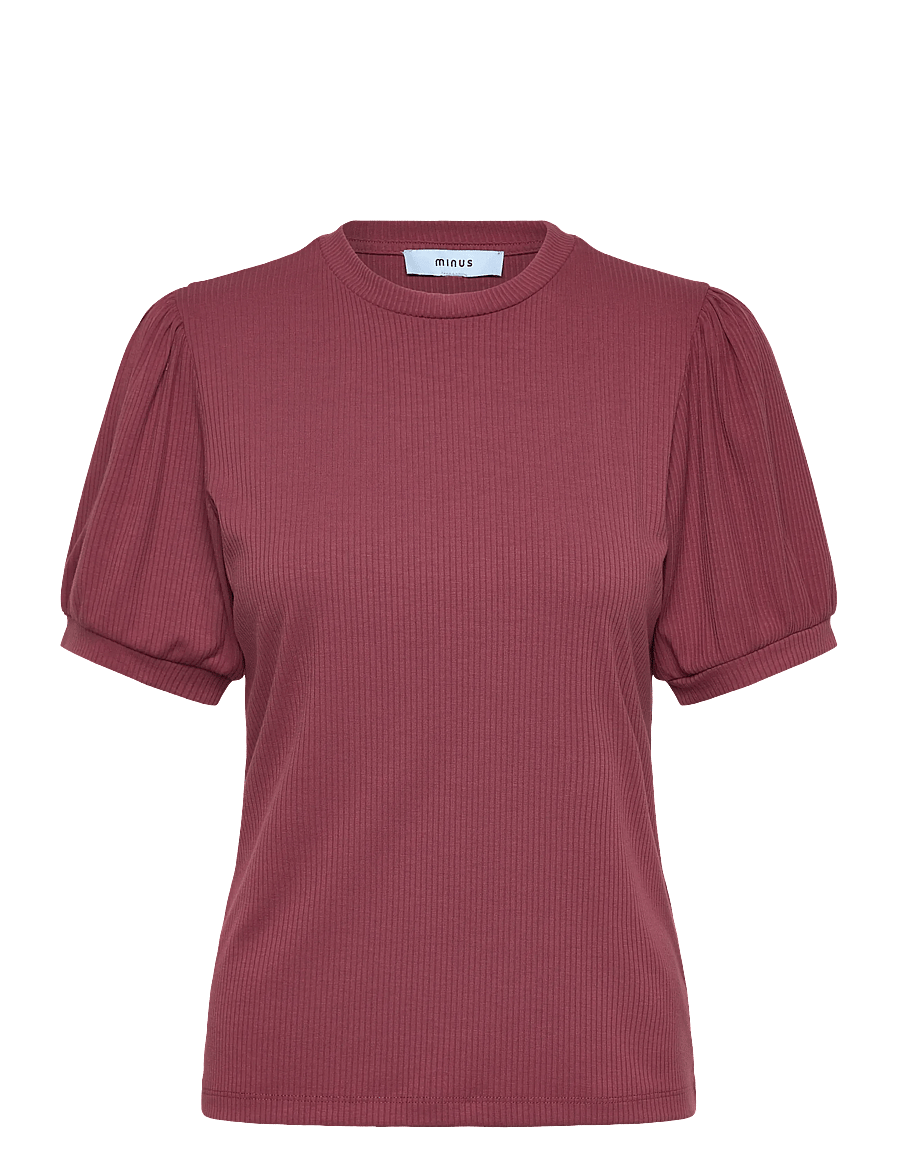 Minus - Johanna T-shirt - t-shirts - roan rouge - 0