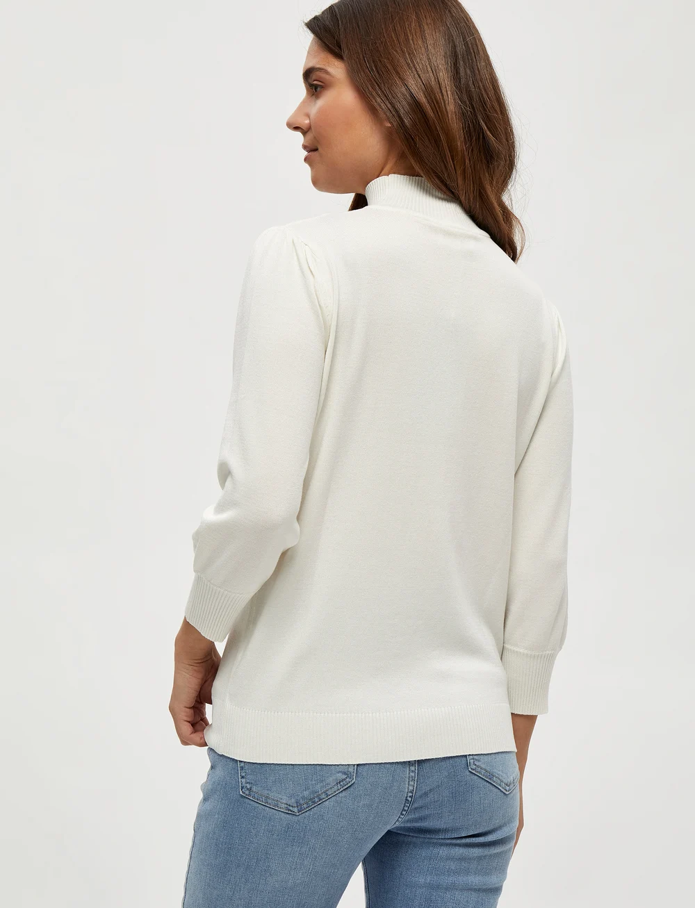 Minus - Mersin Roll Neck Knit - coltruien - broken white - 3