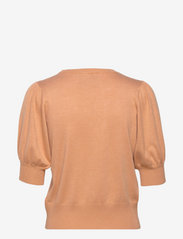 Minus - Liva Strik T-Shirt - neulepuserot - apricot tan melange - 1