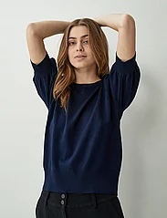 Minus - Liva Strik T-Shirt - sweaters - black iris solid - 4