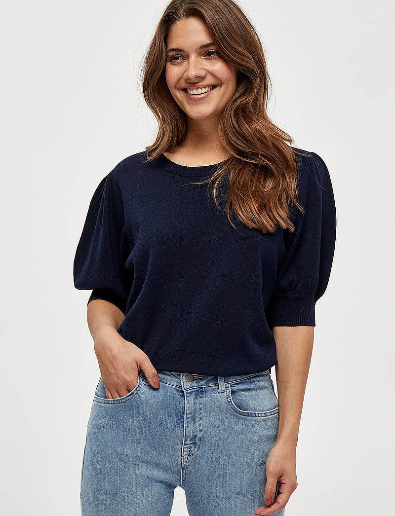 Minus - Liva Strik T-Shirt - pullover - black iris solid - 5