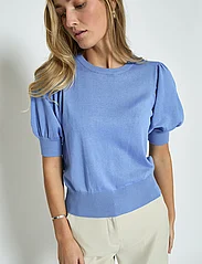 Minus - Liva Strik T-Shirt - laveste priser - blue bonnet - 5