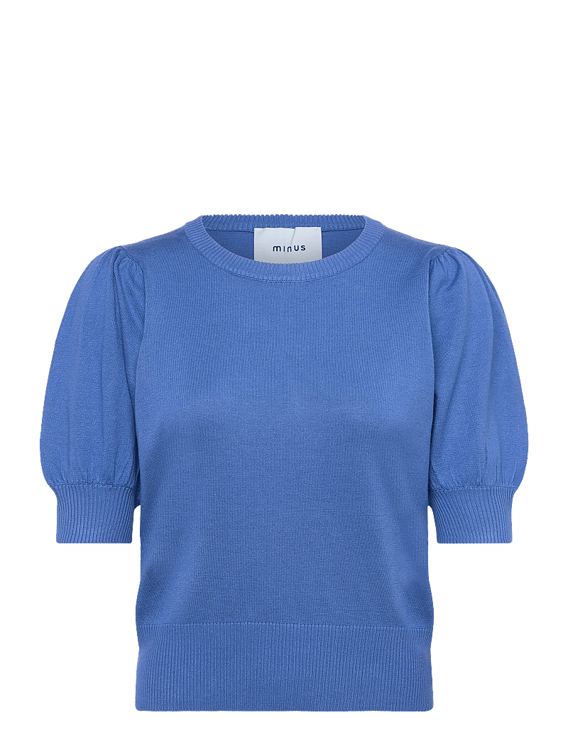 Minus - Liva Strik T-Shirt - kortærmede bluser - bright cobalt blue - 1