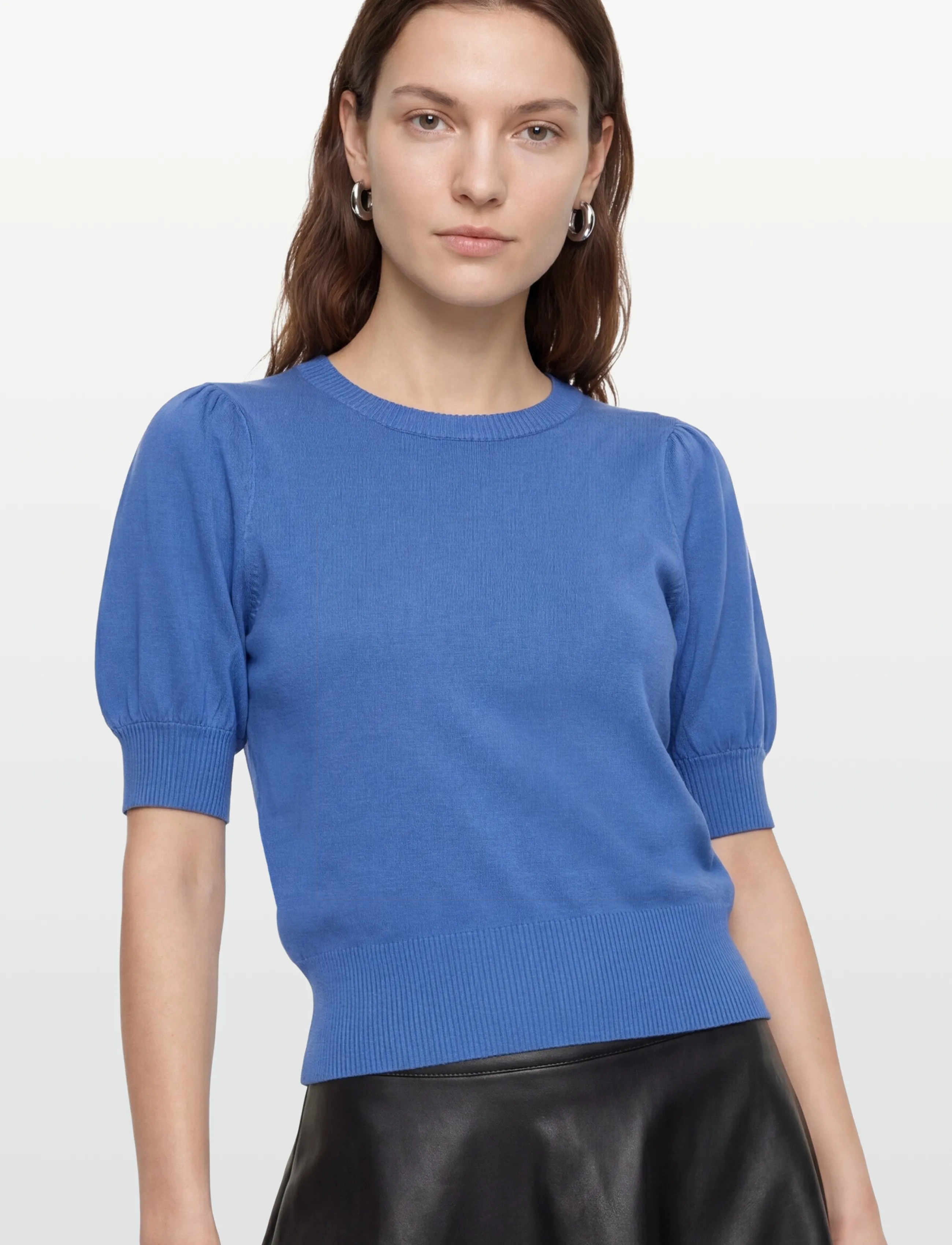 Minus - Liva Strik T-Shirt - kortærmede bluser - bright cobalt blue - 3