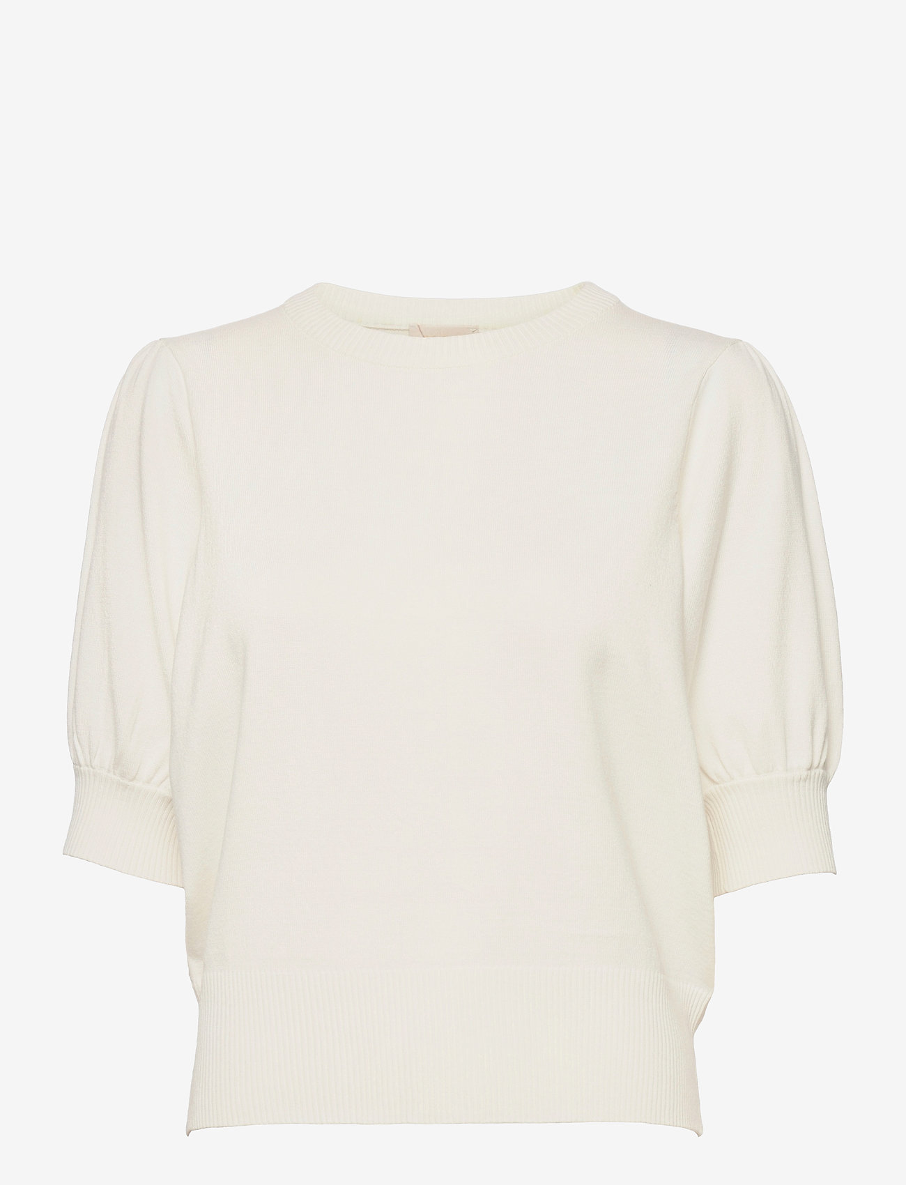 Minus - Liva Strik T-Shirt - neulepuserot - broken white - 0