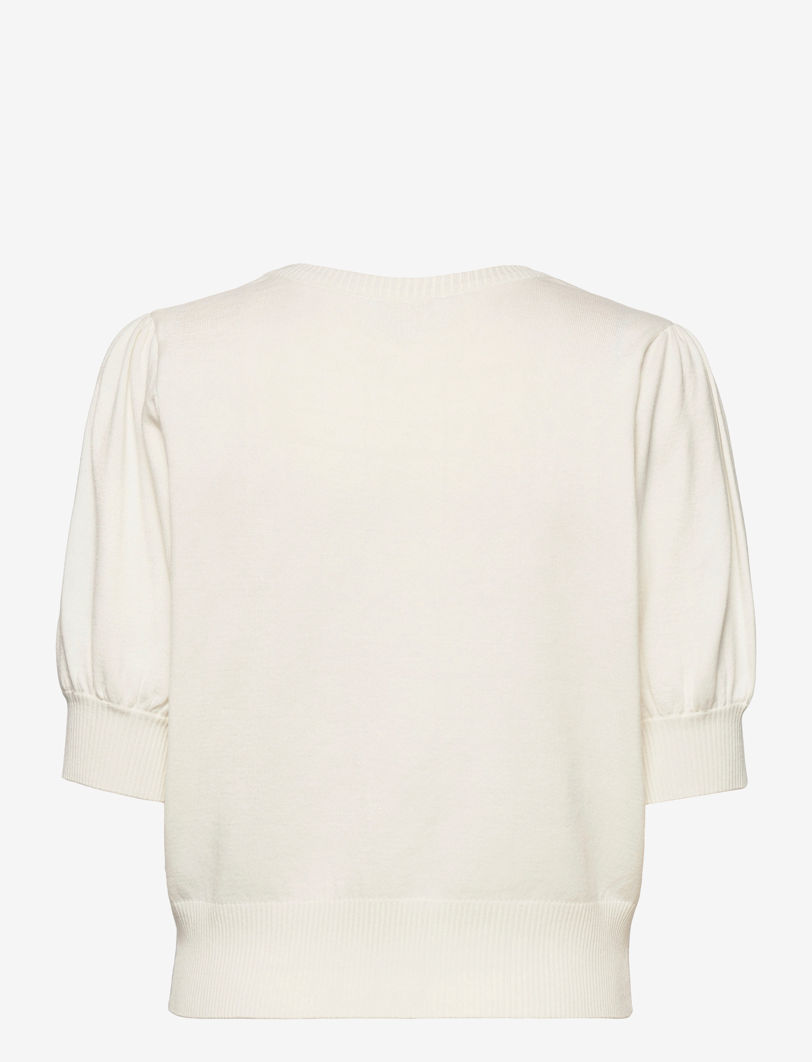 Minus - Liva Strik T-Shirt - kortærmede bluser - broken white - 2