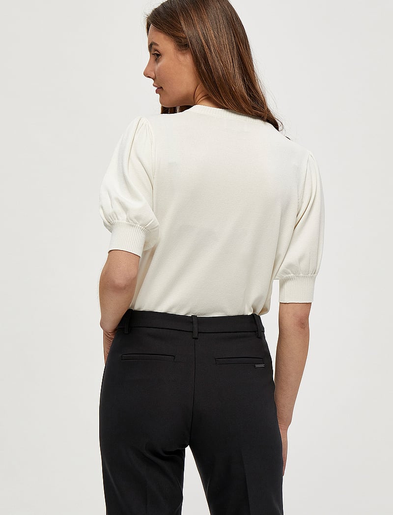 Minus - Liva Strik T-Shirt - neulepuserot - broken white - 3