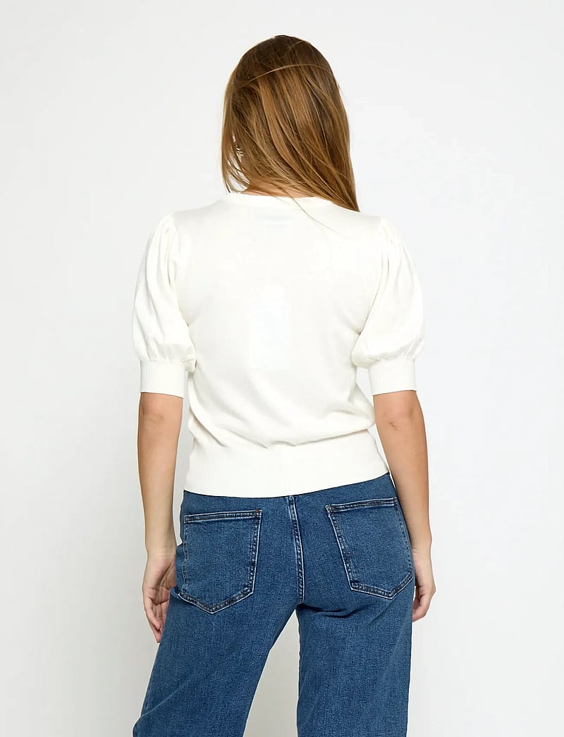 Minus - Liva Strik T-Shirt - lühikeste varrukatega pluusid - broken white - 3