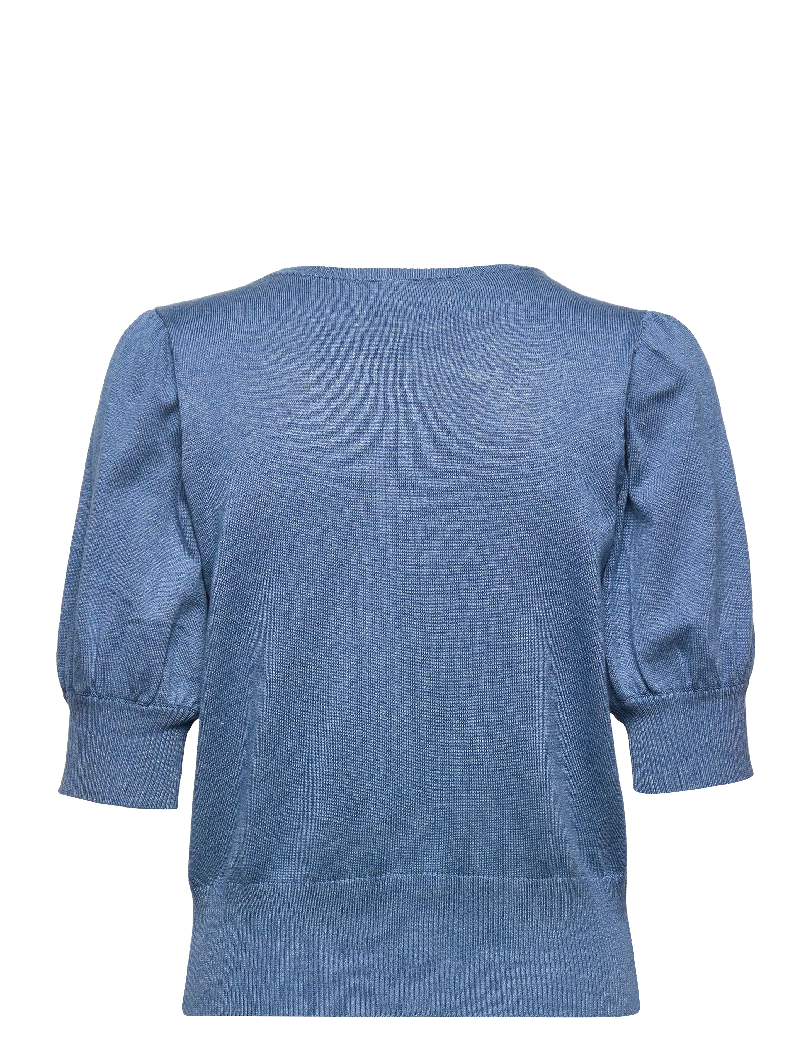 Minus - Liva Strik T-Shirt - kortærmede bluser - denim blue melange - 2