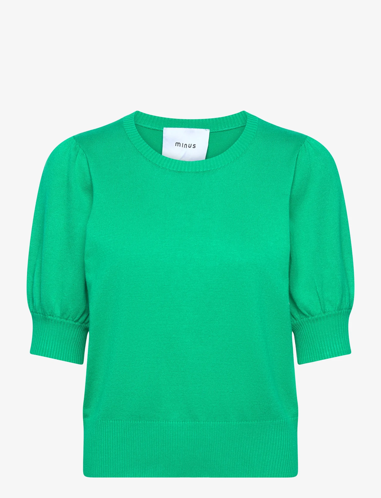 Minus - Liva Strik T-Shirt - sweaters - golf green - 0