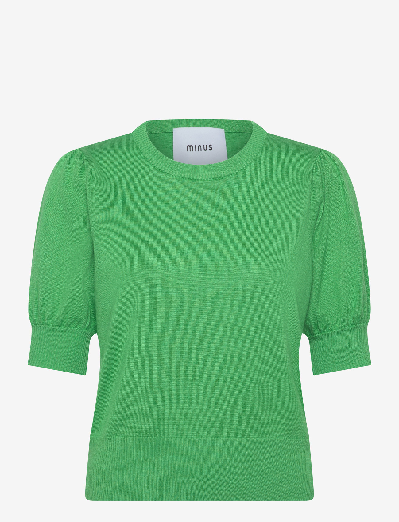 Minus - Liva Strik T-Shirt - kortærmede bluser - greenbriar - 0