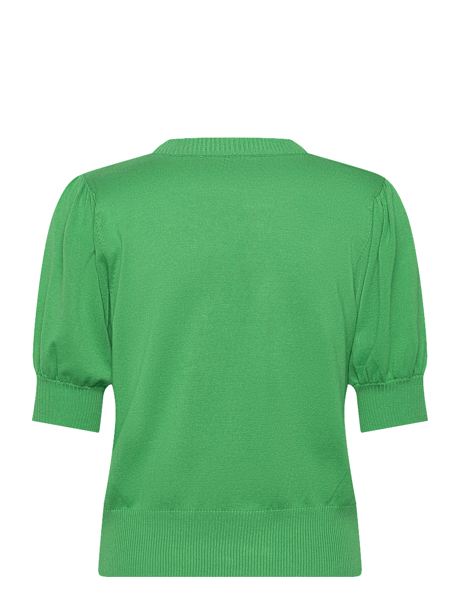 Minus - Liva Strik T-Shirt - kurzämlige blusen - greenbriar - 2