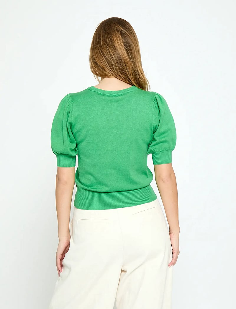 Minus - Liva Strik T-Shirt - lühikeste varrukatega pluusid - greenbriar - 3