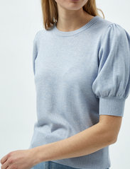 Minus - Liva Strik T-Shirt - swetry - ibiza blue melange - 5