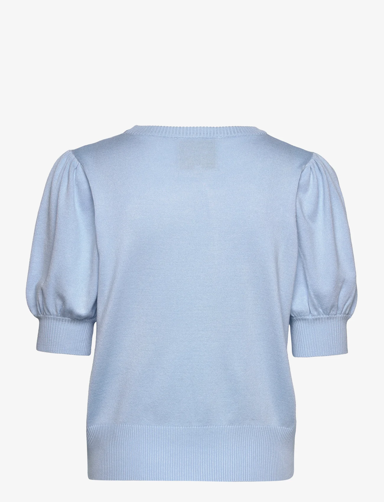 Minus - Liva Strik T-Shirt - laveste priser - ice blue - 1