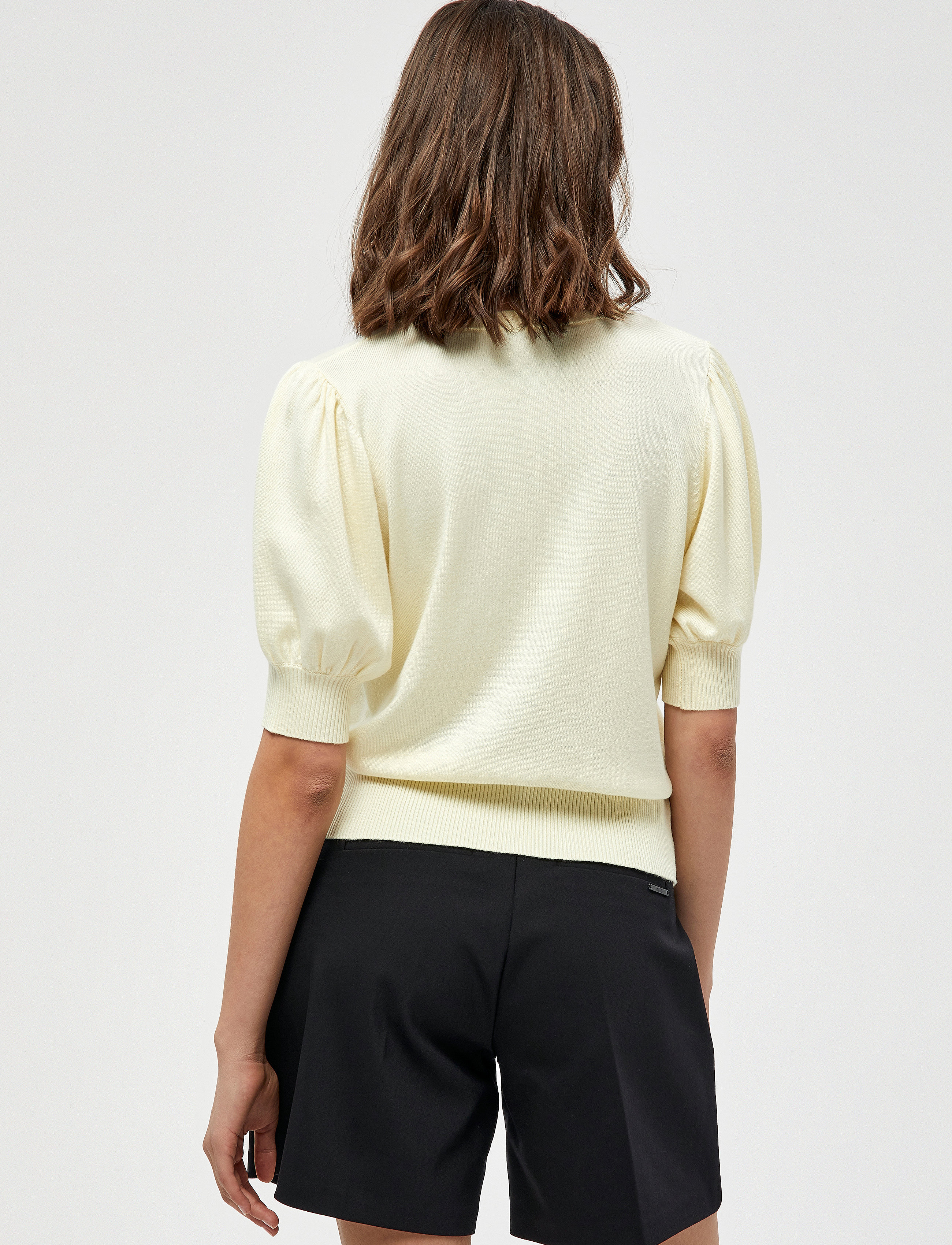 Minus - Liva Strik T-Shirt - kortærmede bluser - lemon sorbet - 3