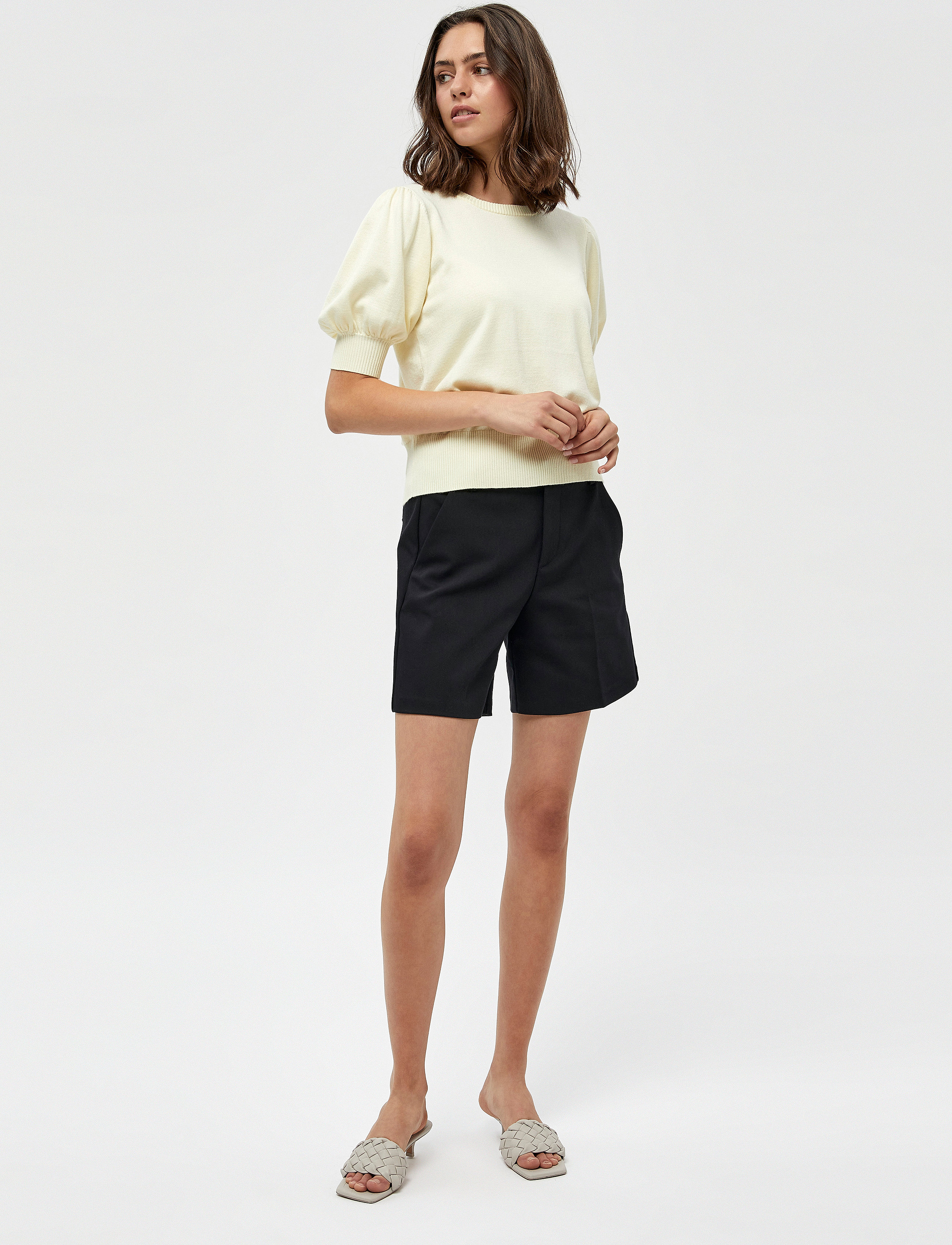Minus - Liva Strik T-Shirt - kortærmede bluser - lemon sorbet - 5