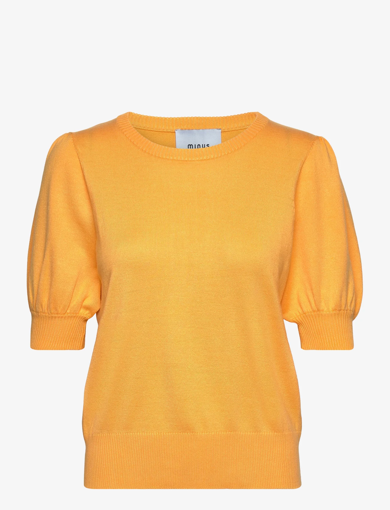 Minus - Liva Strik T-Shirt - laveste priser - mango sorbet - 0