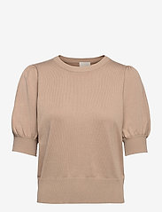 Minus - Liva Strik T-Shirt - sweaters - nomad sand - 0