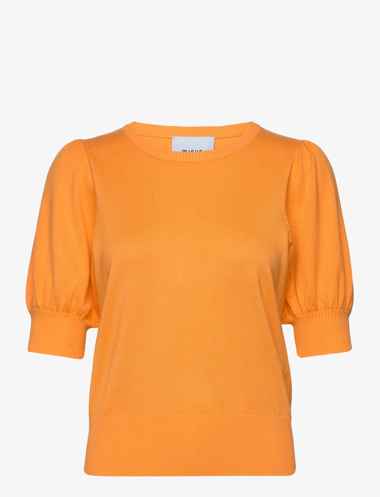 Minus - Liva Strik T-Shirt - laveste priser - orange peel - 0