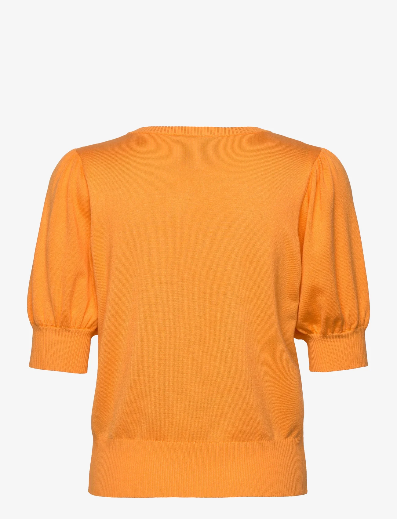 Minus - Liva Strik T-Shirt - swetry - orange peel - 1