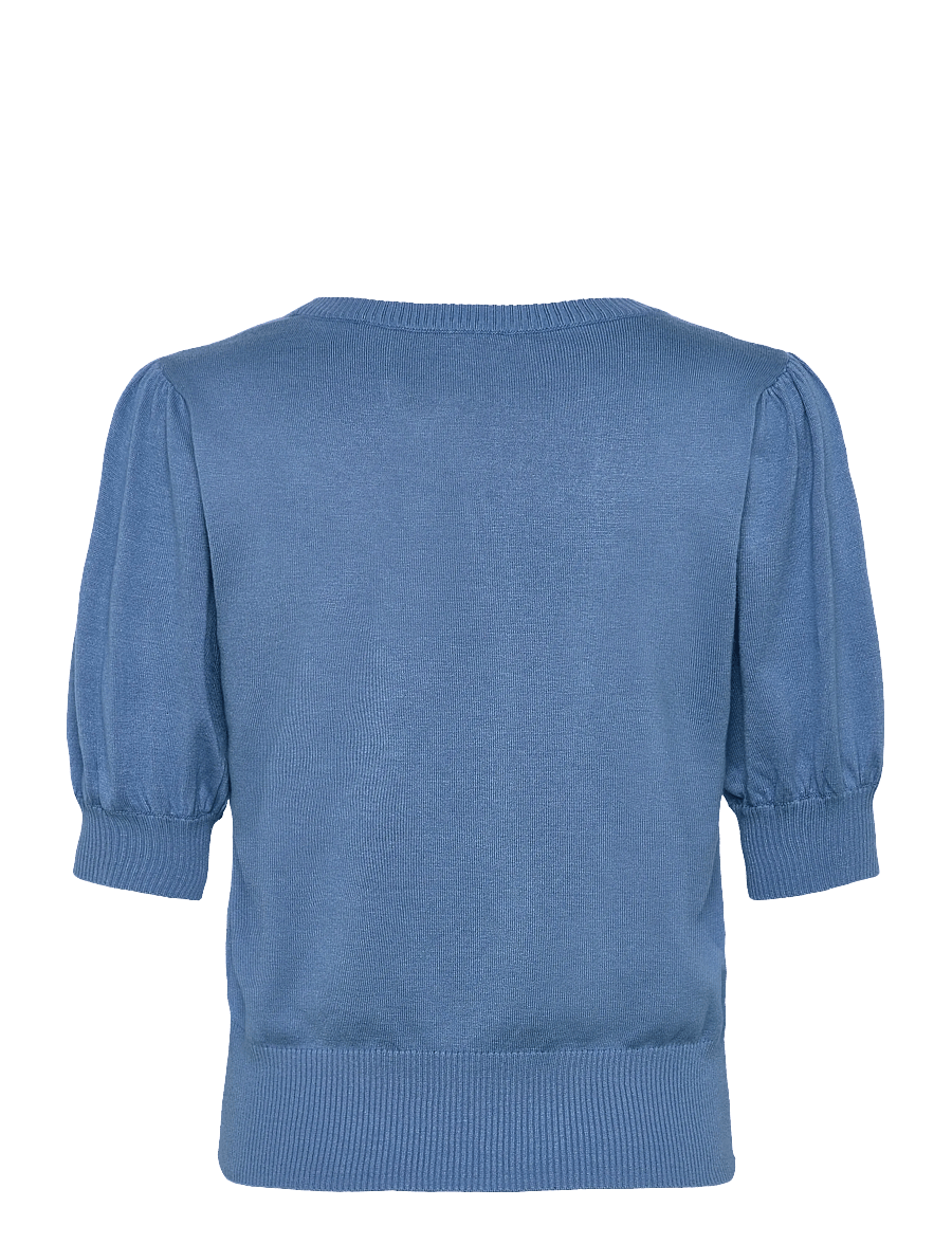 Minus - Liva Strik T-Shirt - kortärmade blusar - parisian blue - 2