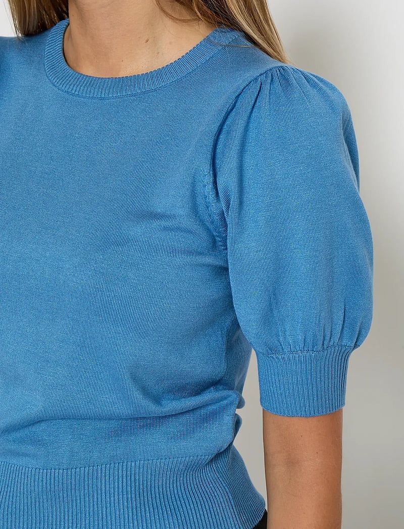 Minus - Liva Strik T-Shirt - lühikeste varrukatega pluusid - parisian blue - 5