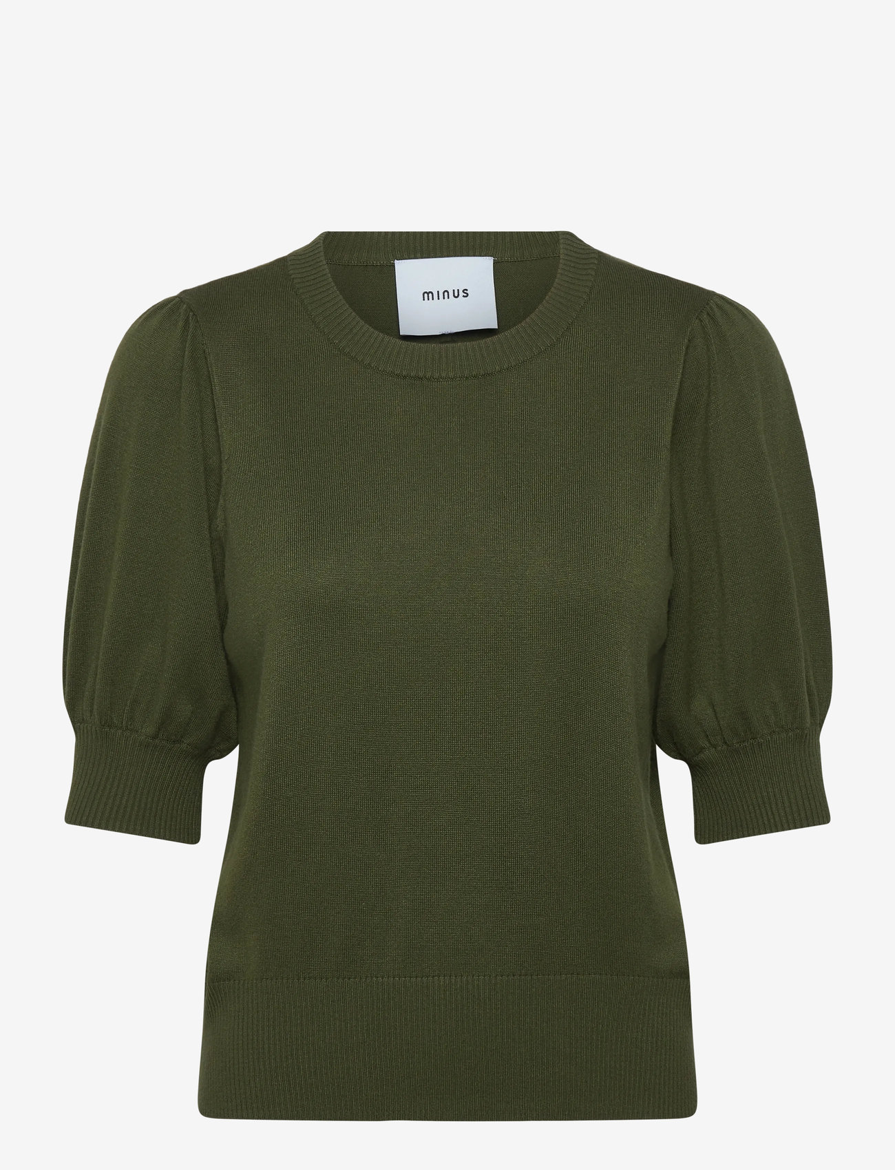 Minus - Liva Strik T-Shirt - stickade tröjor - rifle green - 0